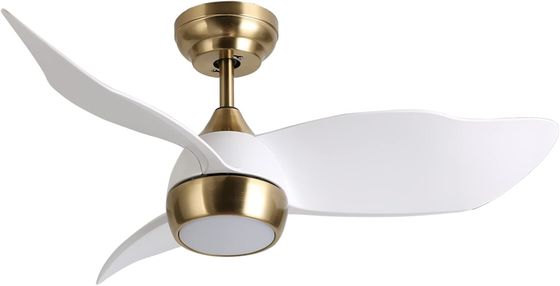 Ventilador de techo blanco inteligente con 6 velocidades ajustables y control de voz