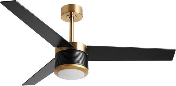 Ventilador de techo WIFI inteligente en blanco negro oro 52 pulgadas de brillo completo
