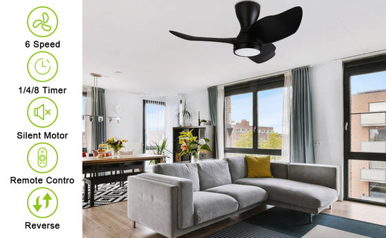 Un elegante ventilador de techo de 36 pulgadas de motor de CC con control inteligente y compatible con Alexa / Google Assistant