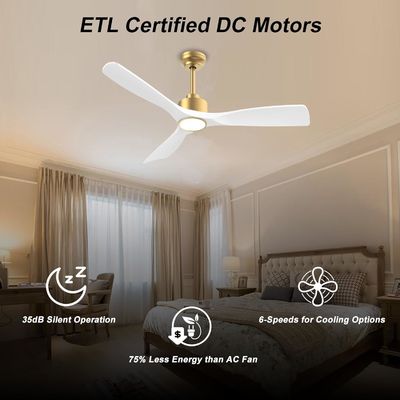 52 Ventilador de techo con luz apagable ABS Blanco cálido Blanco natural Blanco fresco Blanco