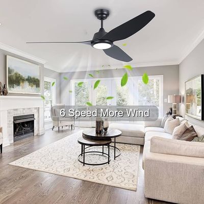 56 Luz de ventilador de techo inteligente con control de hogar de Alexa/Google