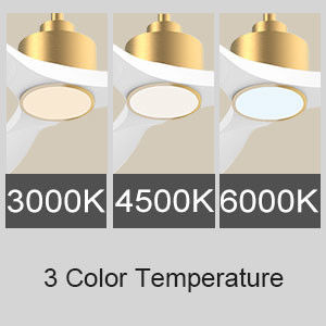 52 Ventilador de techo con luz apagable ABS Blanco cálido Blanco natural Blanco fresco Blanco