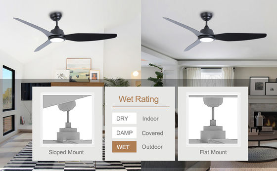 56 Luz de ventilador de techo inteligente con control de hogar de Alexa/Google