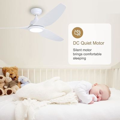 Ventilador de techo silencioso de 56 pulgadas con motor y iluminación de CC