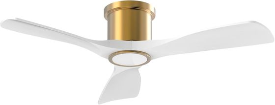 3000K Negro ventilador de techo de 52 pulgadas con motor de CC reversible eficiente