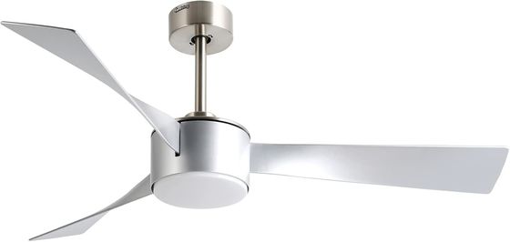 Iluminación de ventilador de techo de plata de 52 pulgadas con control remoto