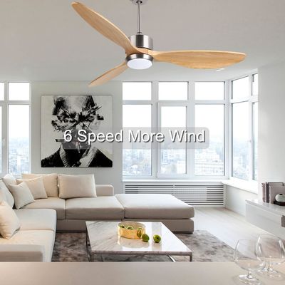 Blanco Negro Oro 52 ventilador de techo con motor de corriente continua de 6 velocidades