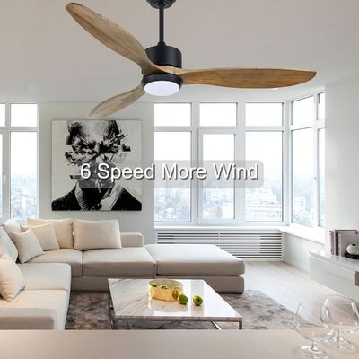 Ventilador moderno de 52 pulgadas con luz para habitación de 12 pies * 12 pies a 17 pies * 17 pies