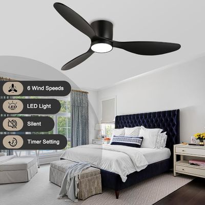 Blanco Negro Oro 52 ventilador de techo con función de ahorro de energía