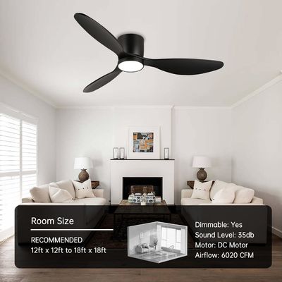 Blanco Negro Oro 52 ventilador de techo con función de ahorro de energía