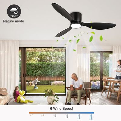 Blanco Negro Oro 52 ventilador de techo con función de ahorro de energía