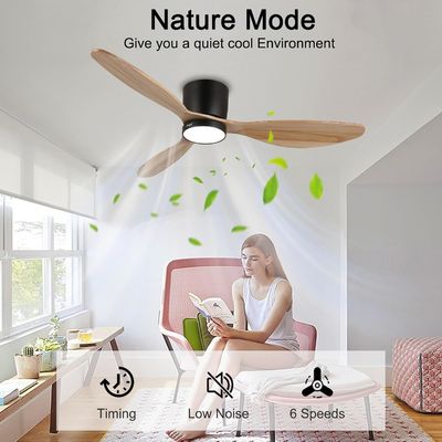 Iluminación de ventilador de techo de 52 pulgadas con función de ahorro de energía