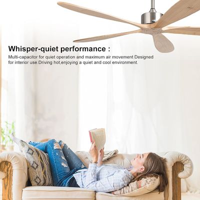 Ventilador de techo inteligente con luz silenciosa y ahorro de energía 6 velocidades de elección compatible con Alexa / Google Home
