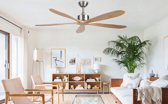 Ventilador de techo inteligente con luz silenciosa y ahorro de energía 6 velocidades de elección compatible con Alexa / Google Home