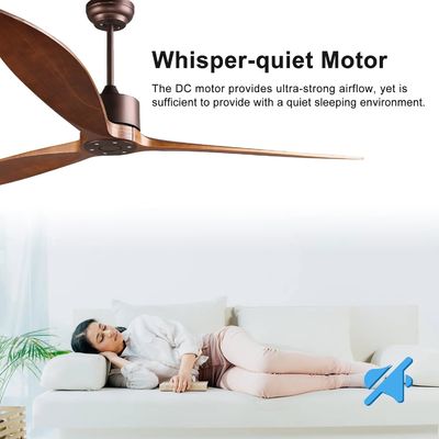 6 velocidades Alexa Control de voz ABS Smart DC Motor ventilador de techo con iluminación en oro Negro Blanco