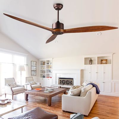 6 velocidades Alexa Control de voz ABS Smart DC Motor ventilador de techo con iluminación en oro Negro Blanco