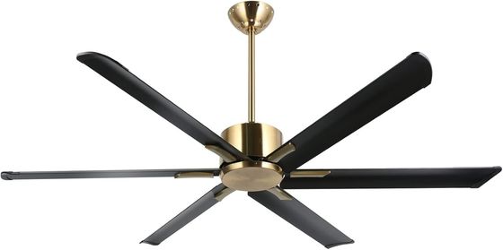 Ventilador de techo inteligente de 72 pulgadas con luces en acabado negro / blanco / dorado