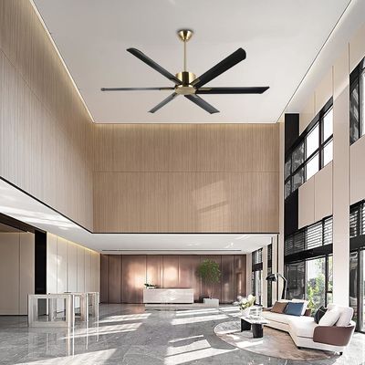 Ventilador de techo inteligente de 72 pulgadas con luces en acabado negro / blanco / dorado