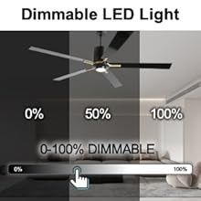 Blanco motor de corriente continua silenciosa lámina ventilador de techo luz 72 pulgadas con 3 velocidades de cambio de color