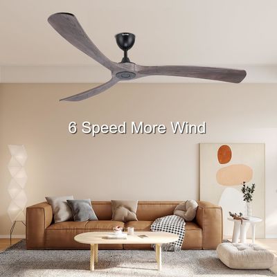 Ventilador de techo inteligente de 6 velocidades con luz controlada por Alexa