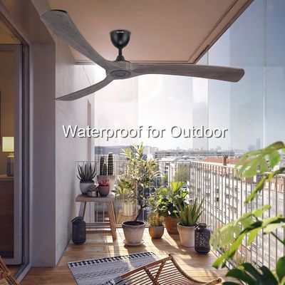 Ventilador de techo inteligente de 6 velocidades con luz controlada por Alexa