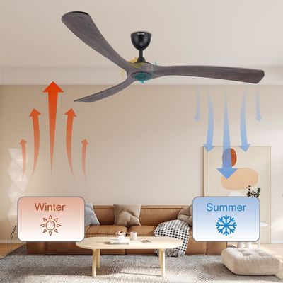 Ventilador de techo inteligente de 6 velocidades con luz controlada por Alexa