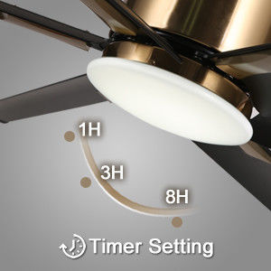 Ventilador de techo moderno inteligente de 72 pulgadas con luz en ABS blanco