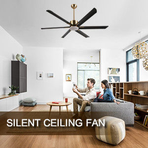 Ventilador de techo moderno inteligente de 72 pulgadas con luz en ABS blanco
