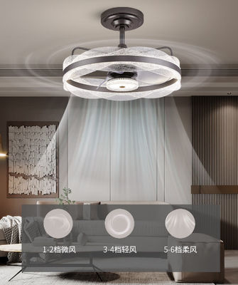 Luz de ventilador de techo inteligente con 6 velocidades y 3 modos de luz