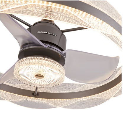 Luz de ventilador de techo inteligente con 6 velocidades y 3 modos de luz