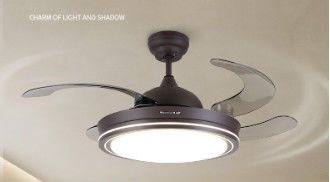 Ventilador de techo Wi-Fi inteligente con luz y motor de CC