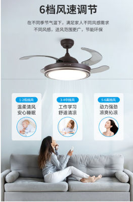 Ventilador de techo Wi-Fi inteligente con luz y motor de CC