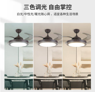 Ventilador de techo Wi-Fi inteligente con luz y motor de CC