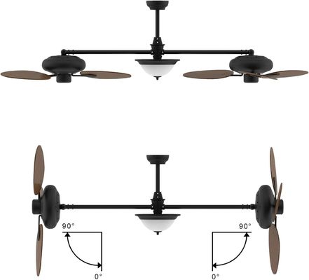 Ventilador de techo inteligente de 86 pulgadas moderno con kit de luz y motor CC de 3 velocidades
