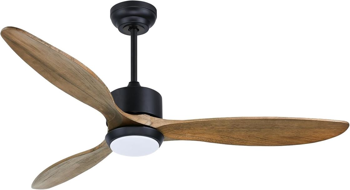 Ventilador moderno de 52 pulgadas con luz para habitación de 12 pies * 12 pies a 17 pies * 17 pies